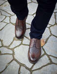 کفش مردانه هشترک چرم رنگ قهوه ای و مشکی کد 2892-1 thumb 5