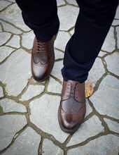 کفش مردانه هشترک چرم رنگ قهوه ای و مشکی کد 2892-1 gallery4